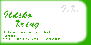 ildiko kring business card